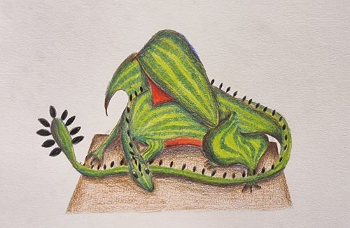 Dragon art drawing - kids art classes