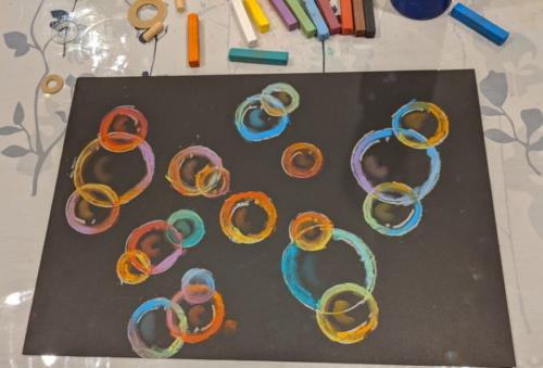 Bubbles drawing - kids classes 5